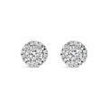 10K White Gold 1.00 Cttw Diamond Hidden Halo Stud Earring (H-I Color, I1-I2 Clarity)