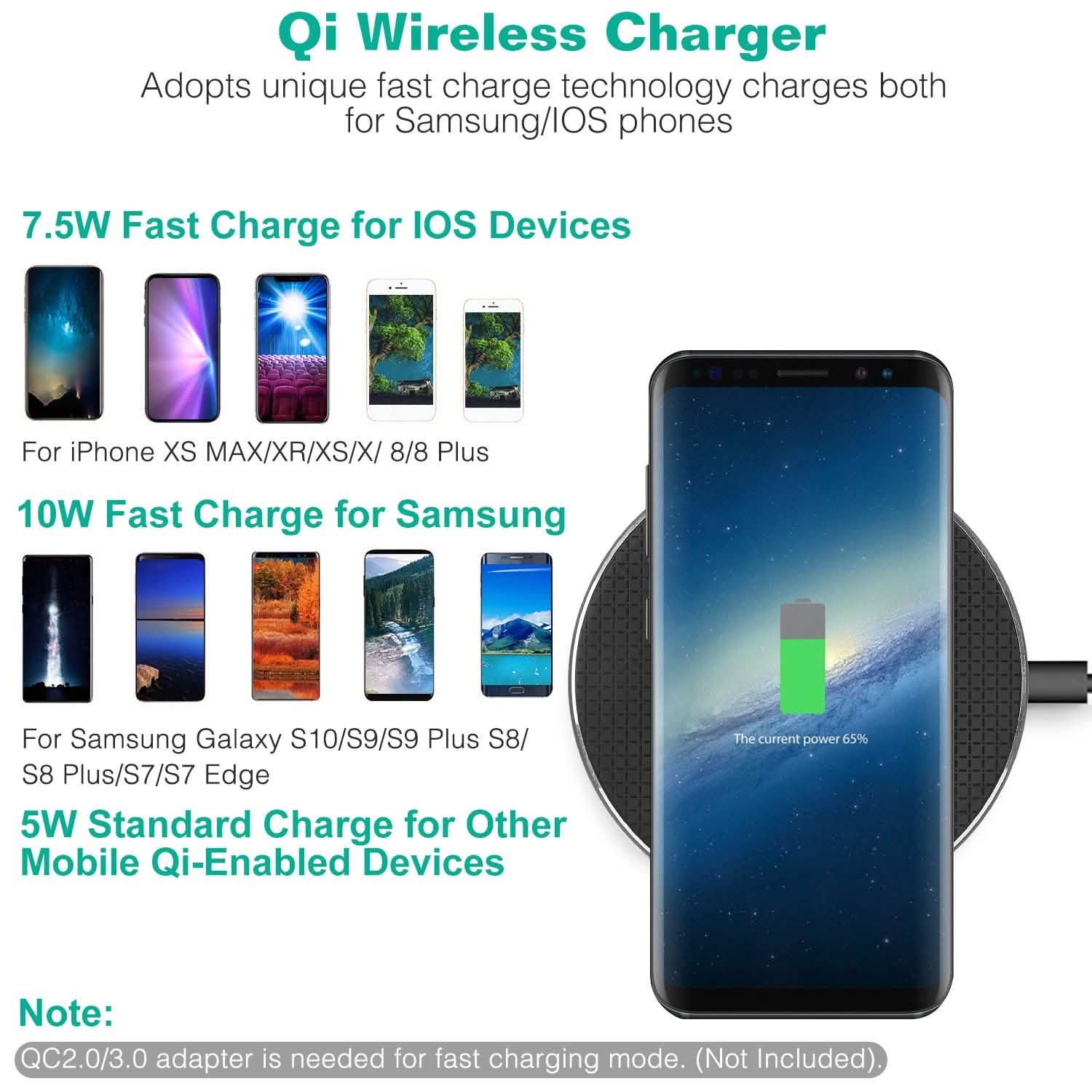 10W Qi Wireless Charger