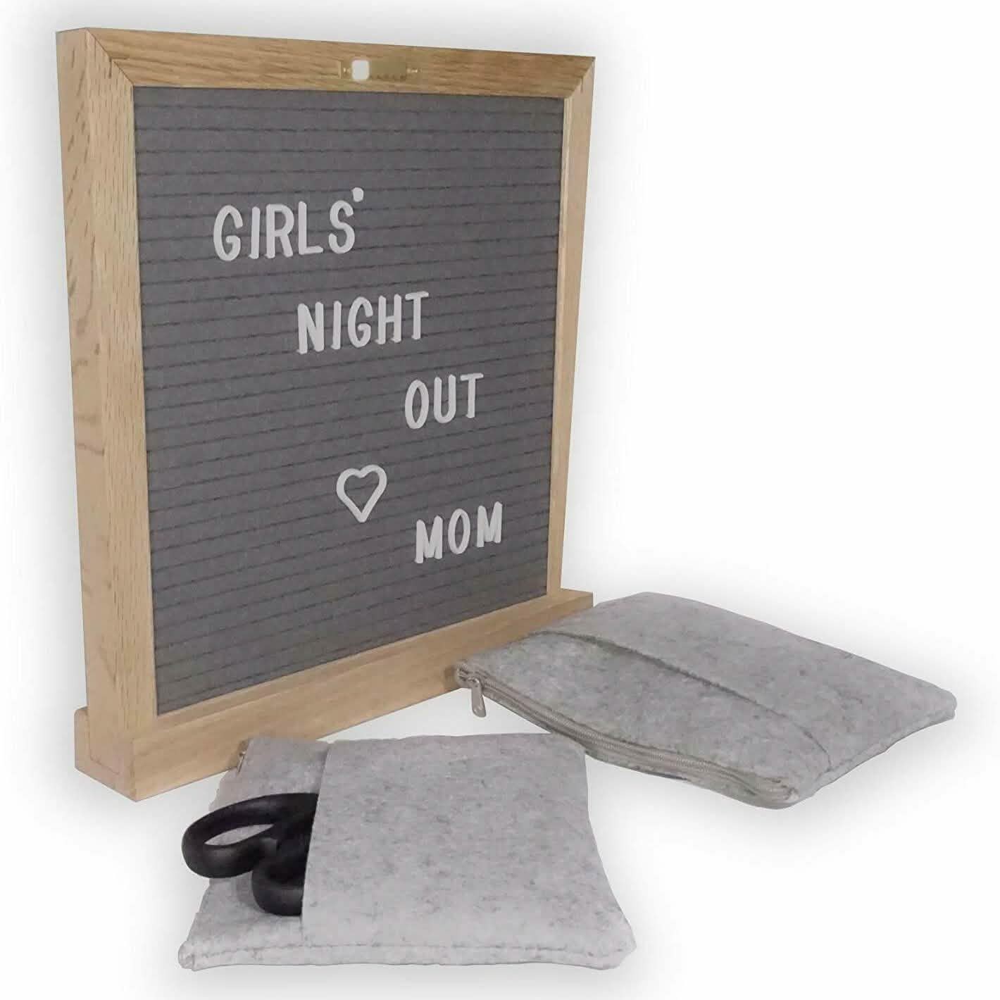10"x10" Double Sided Black and Gray Felt Letter Board