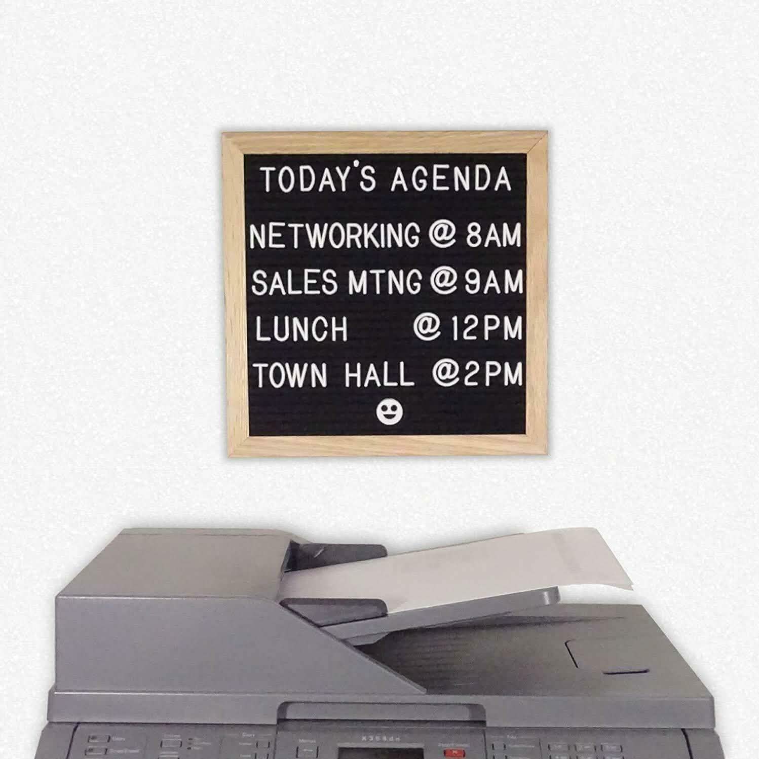 10"x10" Double Sided Black and Gray Felt Letter Board