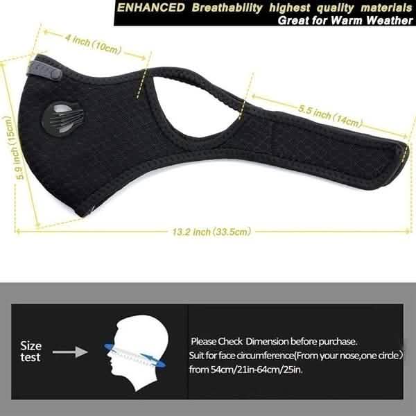 11-Piece Set: Breathable Bacteria-Proof Sport Face Mask with Activated Carbon PM 2.5
