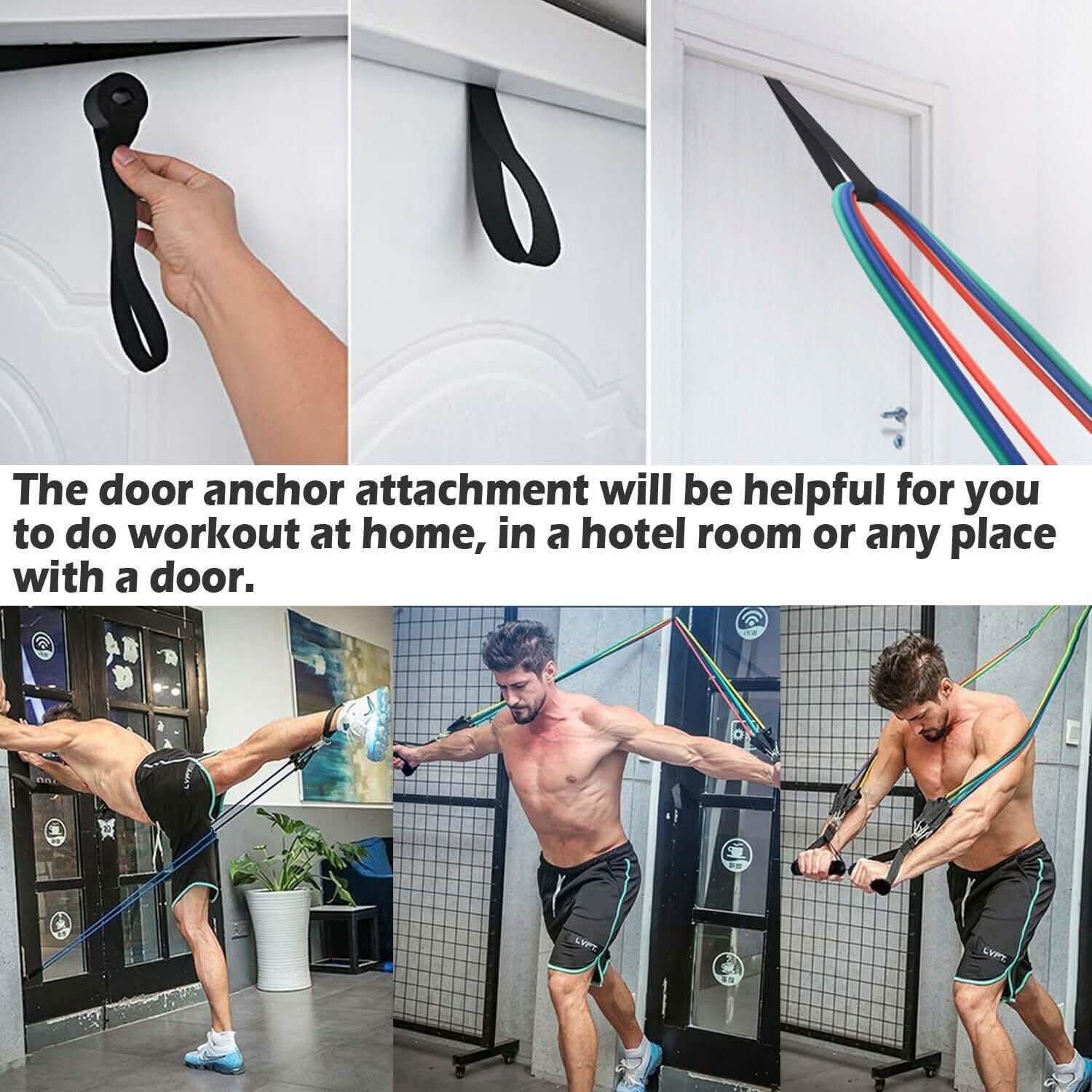 11-Piece Set: Gym Pull Rope Exercise Resistance Bands