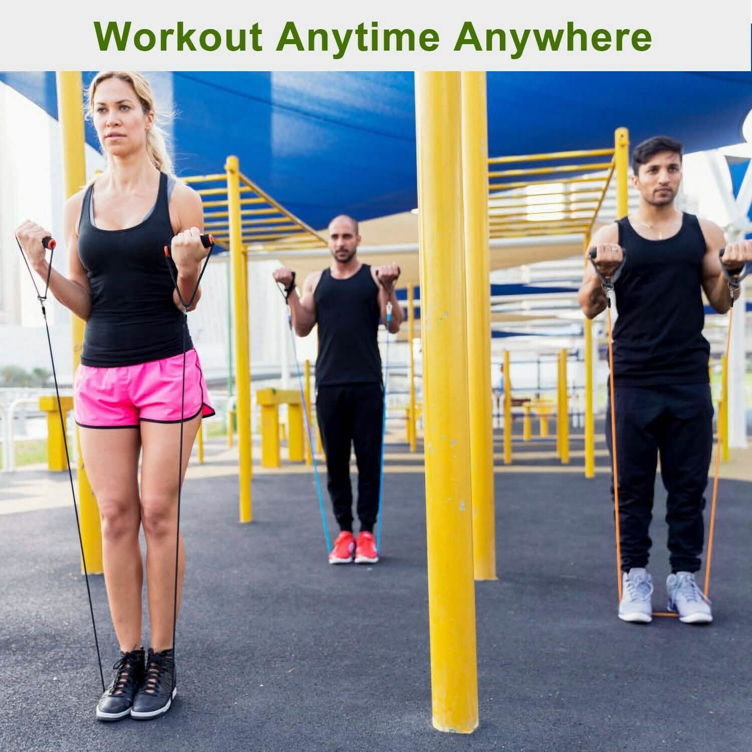 11-Piece Set: Resistance Bands Set Fitness