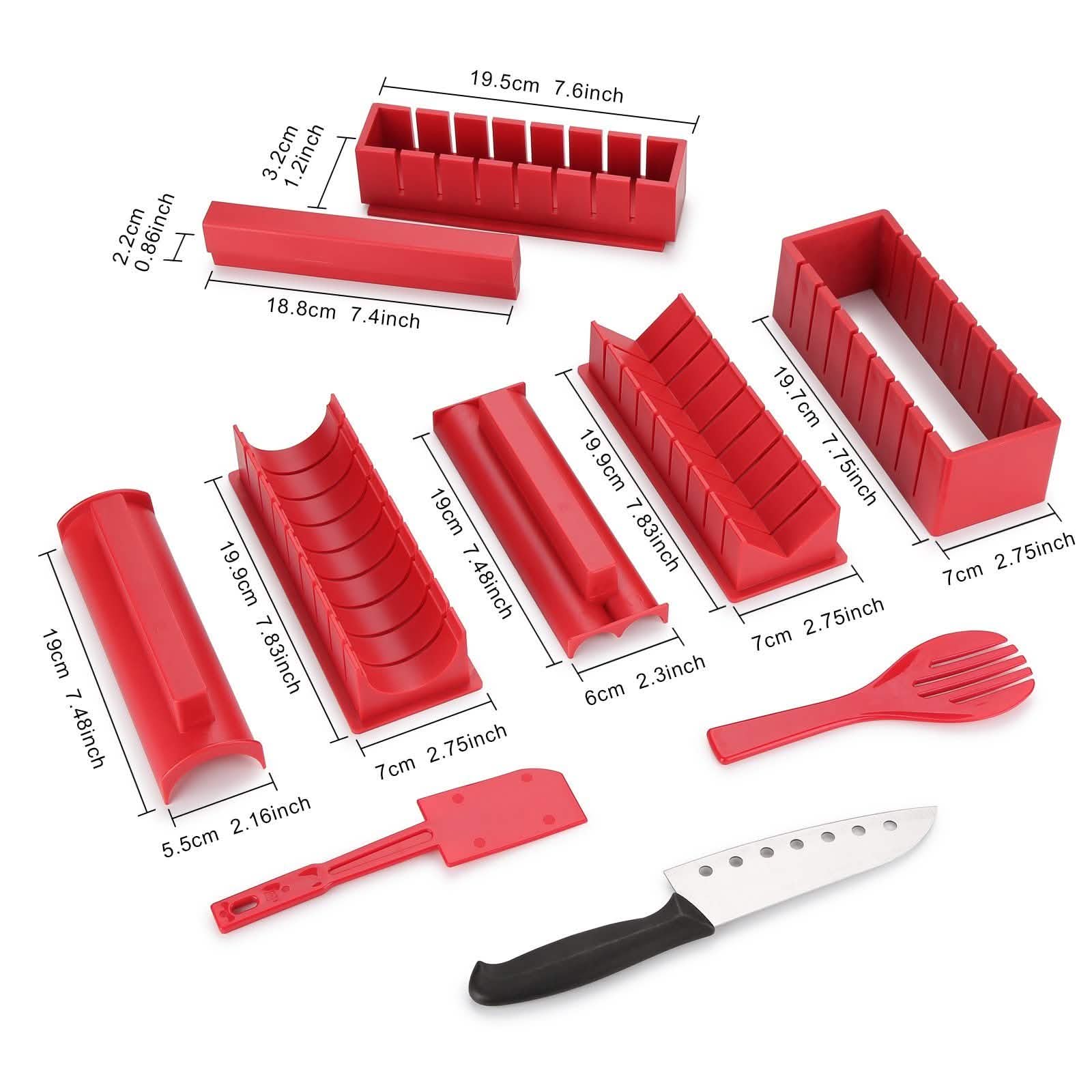 11-Piece: Sushi Making Kit Sushi Rolls with Premium Sushi Knife