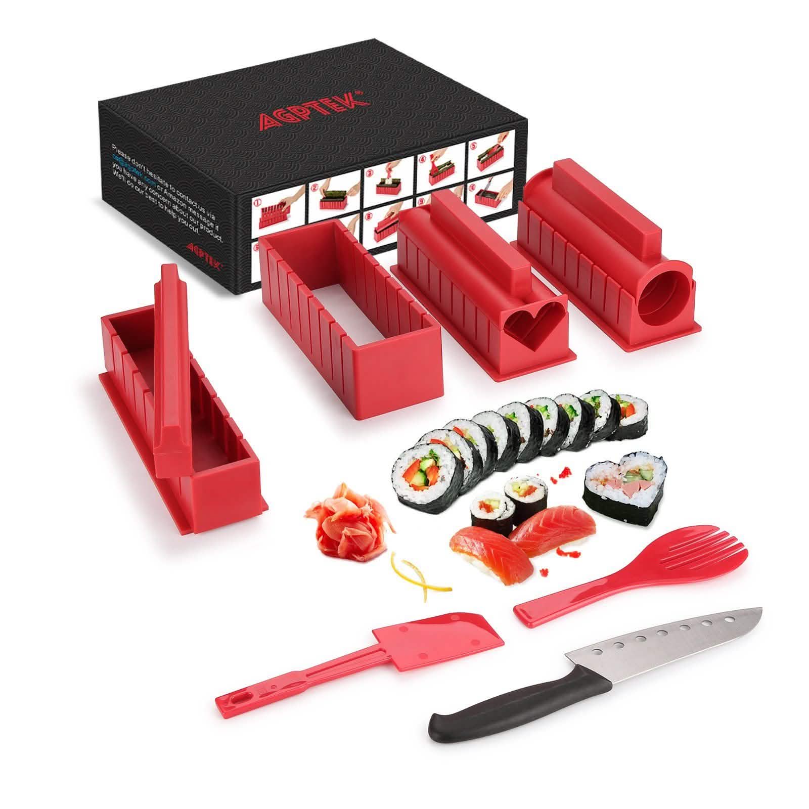 11-Piece: Sushi Making Kit Sushi Rolls with Premium Sushi Knife