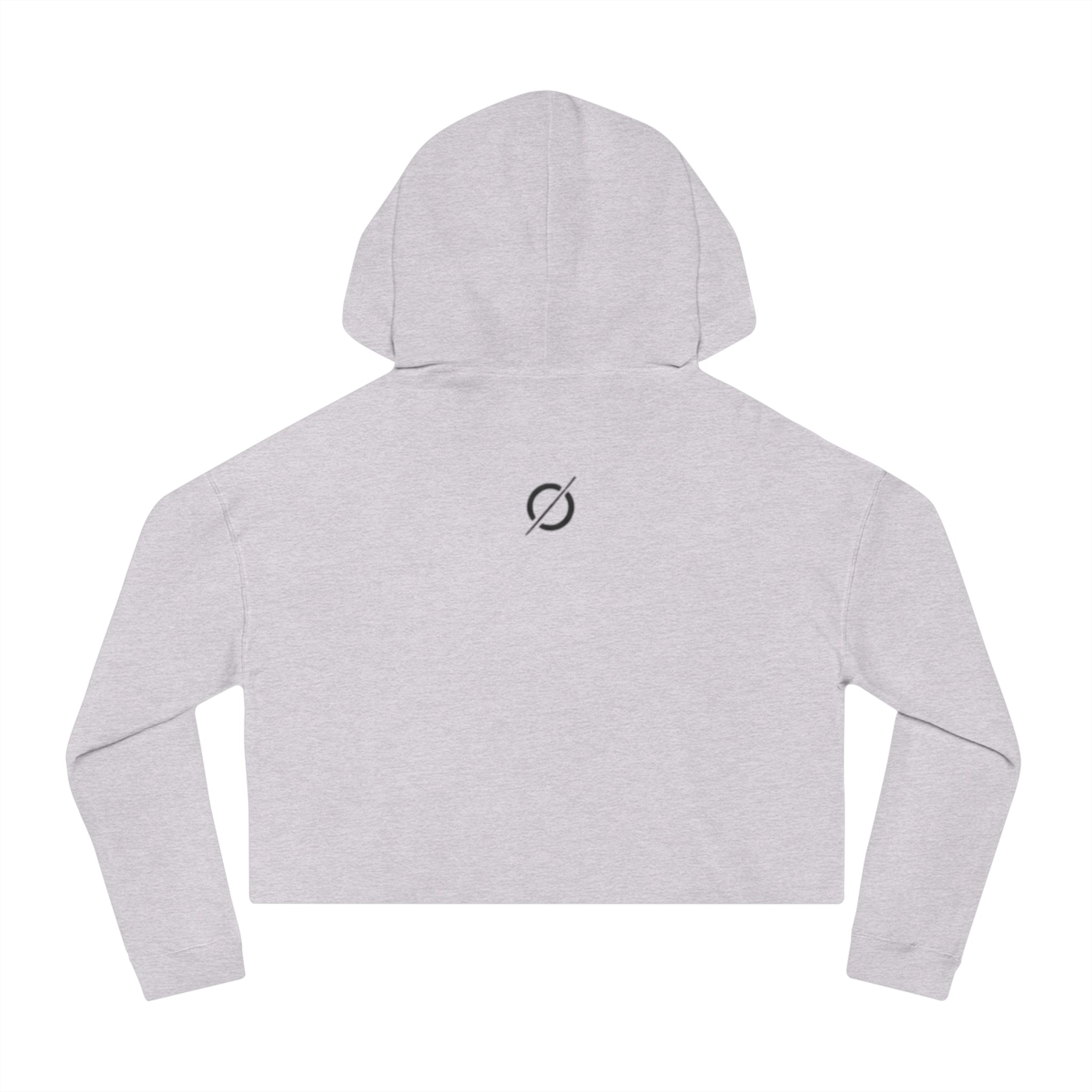 Cropped Hoodie Sweatshirt for Women with Cropped Design and Ribbed Cuffs