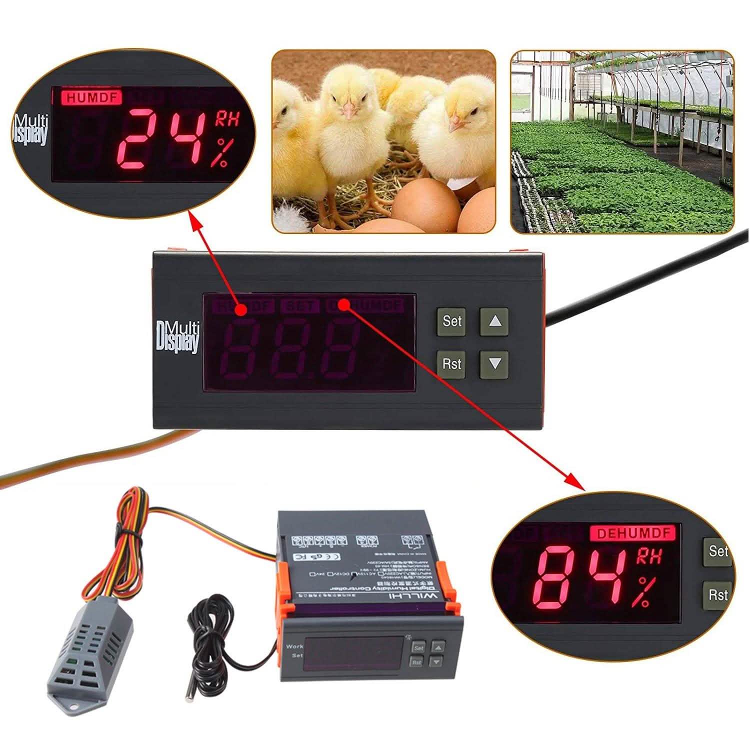 110V Digital Air Humidity Control Controller WH8040