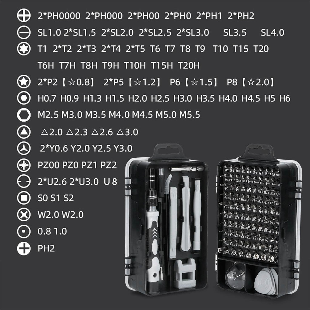 115-in-1 Magnetic Screwdriver Repair Tool Set