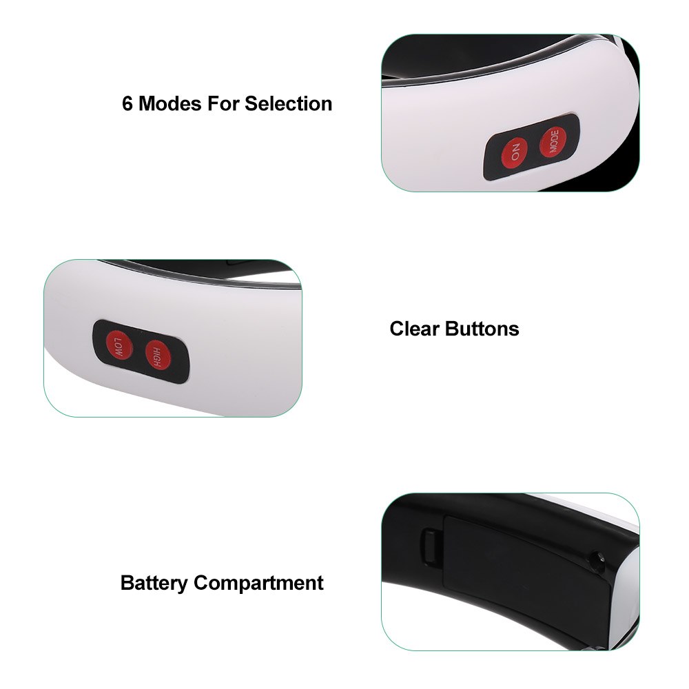 New Neck and back Massager Device Electric Muscle Vibration Stimulation Relaxation Instrument For Neck and back care