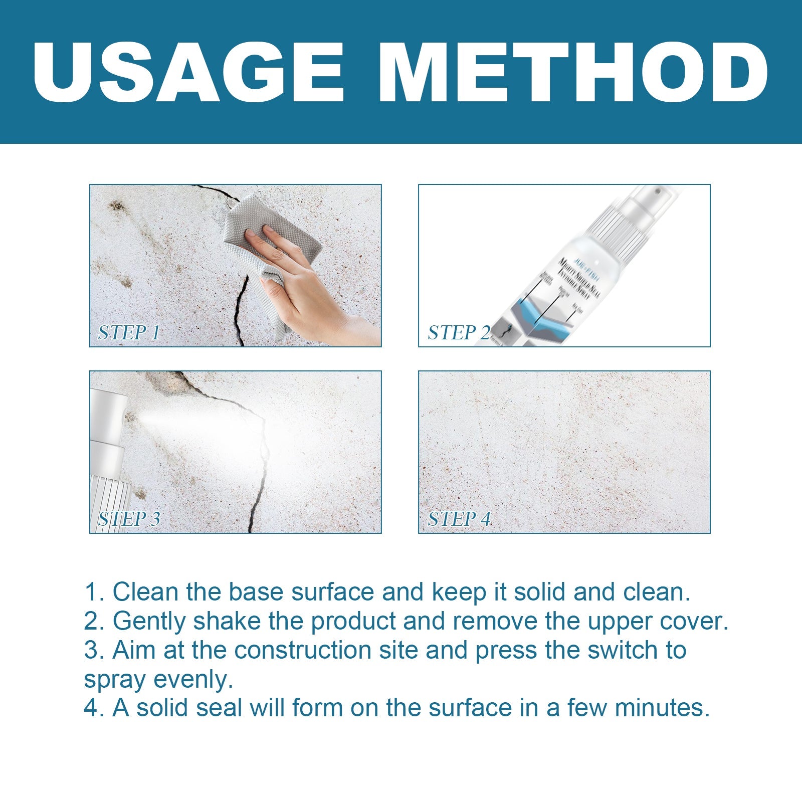 Waterproof Leak Repair Spray, Bathroom Tile External Wall Leakage And Penetration Type Invisible Waterproof And Moisture-Proof