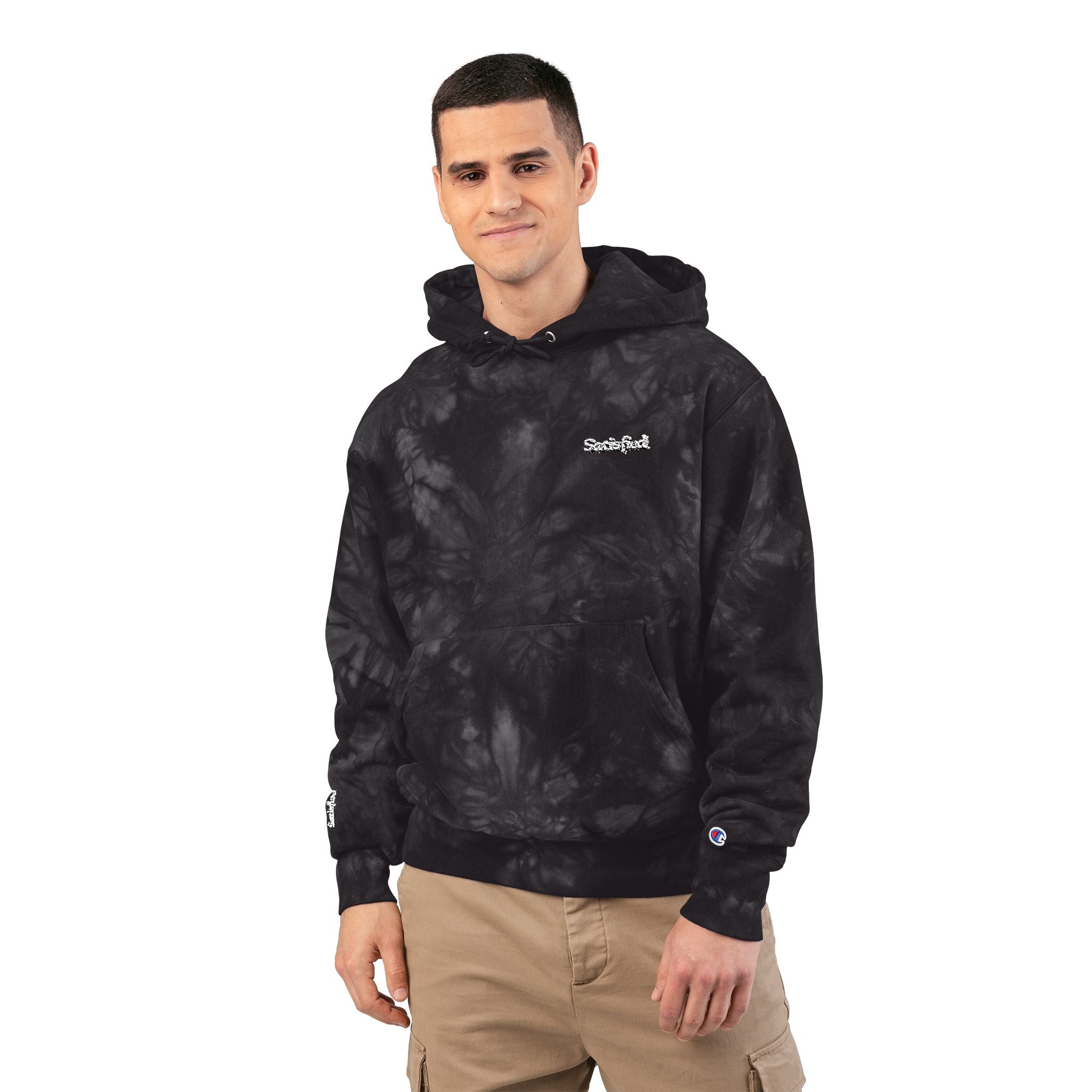 Tie-Dye Champion Hoodie - Cozy and Stylish Unisex Embroidered Sweater