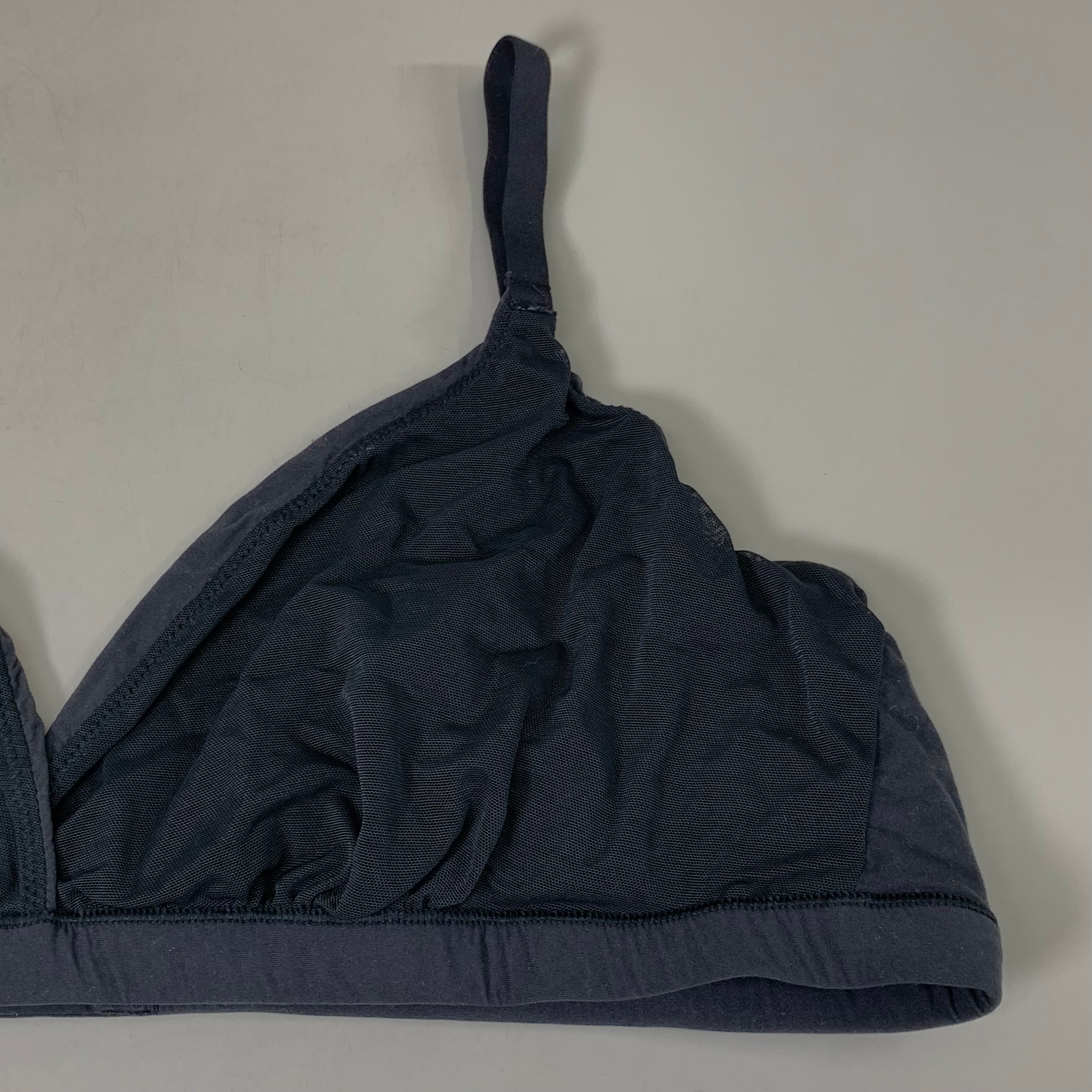 SKIMS Triangle Bralette 2-Ply Mesh Supportive Stretch Womens Sz 4X Onyx