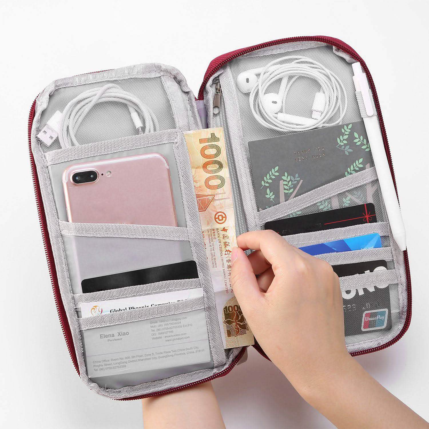 12 Pocket Travel Passport Wallet