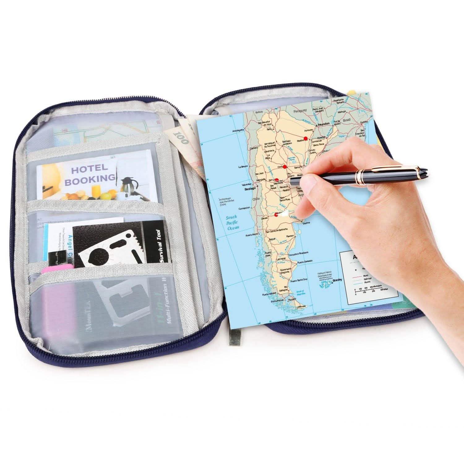12 Pocket Travel Passport Wallet
