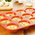 12 Cup Non-Stick Cupcakes Muffin Baking Pan Silicone Mold