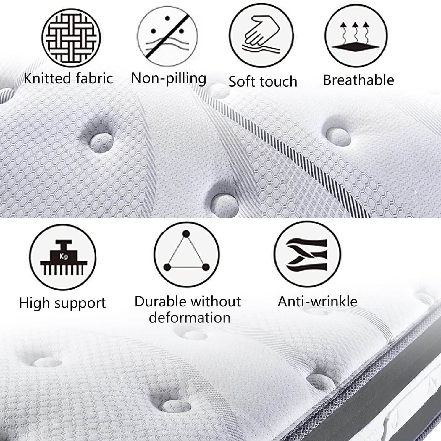 12" Hybrid Pocket Spring Mattress