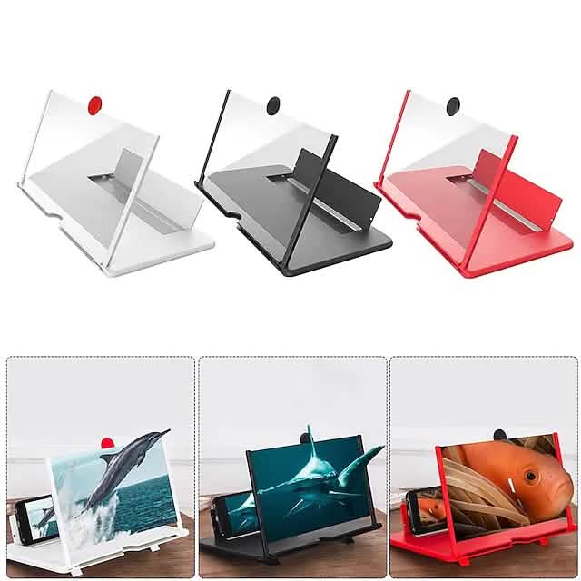 12 inch 3D Mobile Phone Screen Magnifier HD Video Amplifier with Foldable Holder