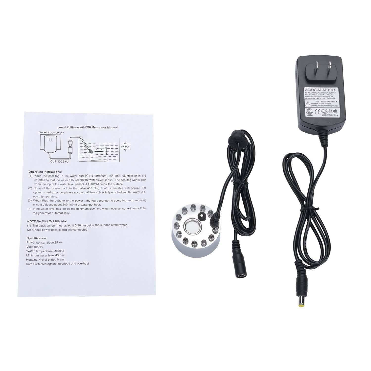 12 LED Changing Color Mist Maker