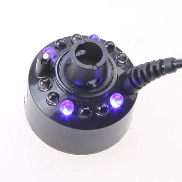 12 LED Mist Maker Fogger Water Fountain Pond Fog Machine Atomizer Air Humidifier