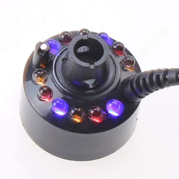 12 LED Mist Maker Fogger Water Fountain Pond Fog Machine Atomizer Air Humidifier
