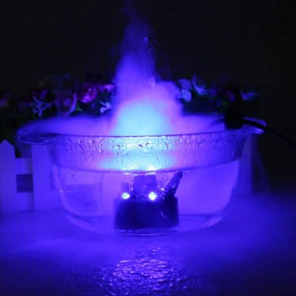 12 LED Mist Maker Fogger Water Fountain Pond Fog Machine Atomizer Air Humidifier
