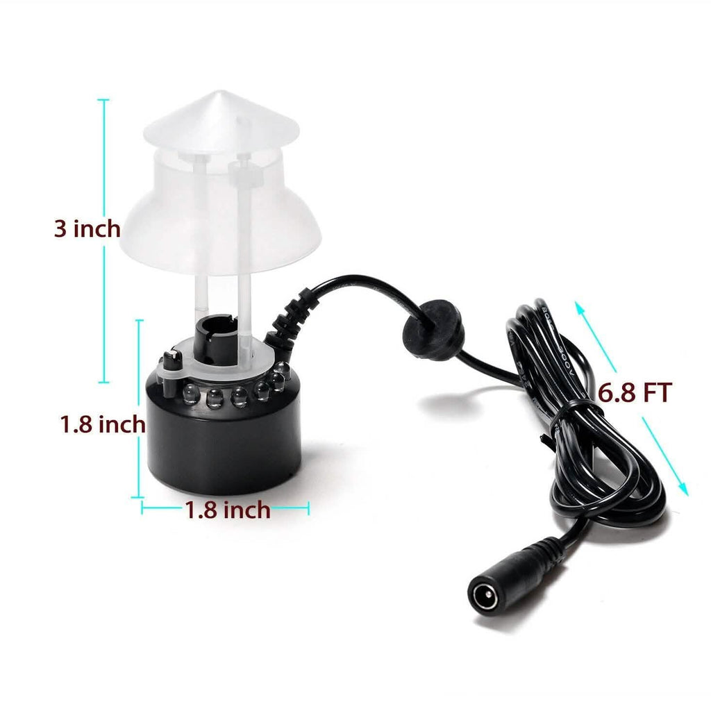 12 LED Mist Water Fountain Machine Atomizer Air Humidifier