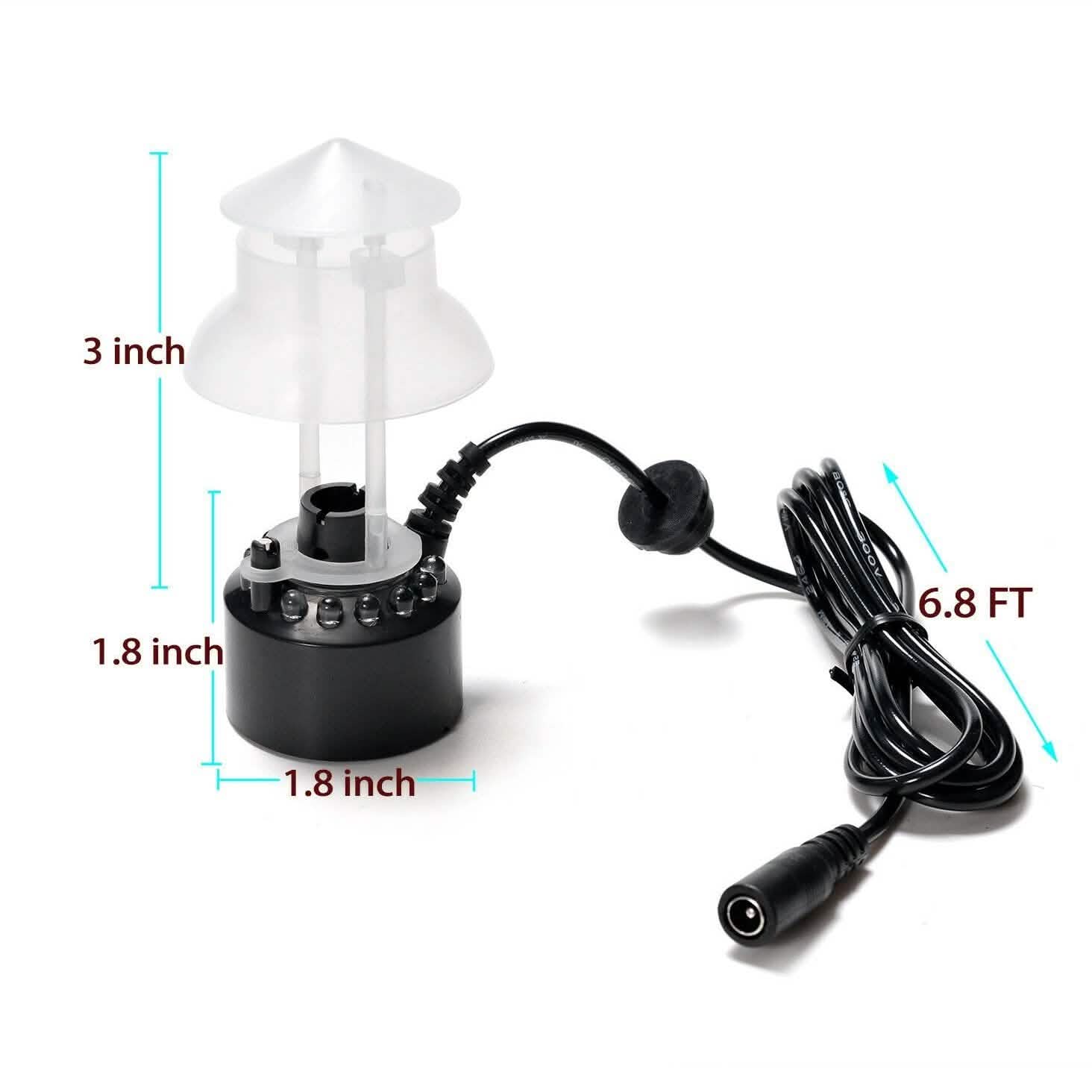 12 LED Mist Water Fountain Machine Atomizer Air Humidifier