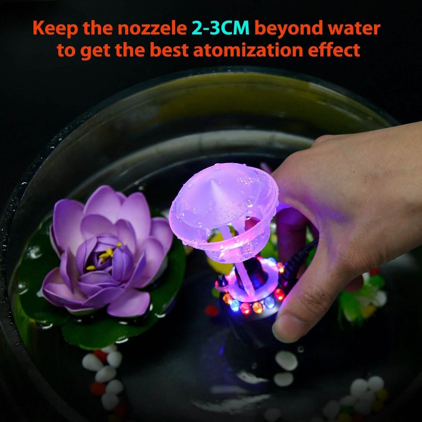 12 LED Mist Water Fountain Machine Atomizer Air Humidifier