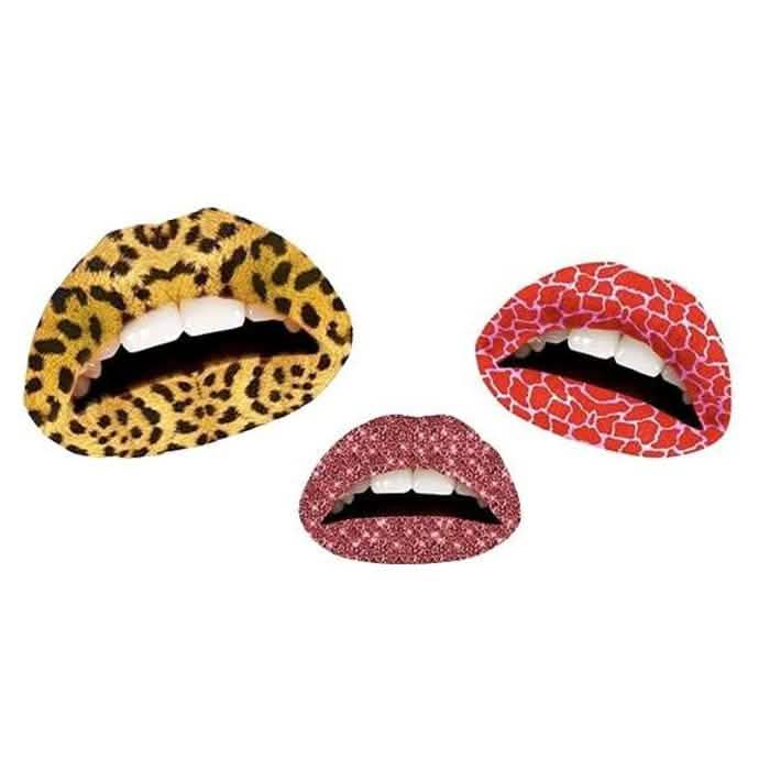 12-Pack: Colorful Temporary Lip Tattoo Set