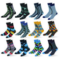 12-Pack: Cotton Fashion Patterned Men's Socks