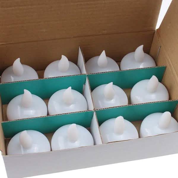12-Pack: LED Floating Tea Waterproof Flameless Candle