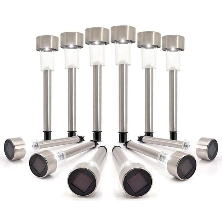 12-Pack: Solar LED Garden Pathway Stake Lights