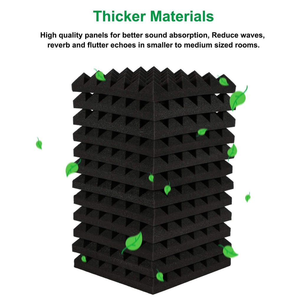 12-Pack: Sound Absorbing Foam for Recording Studio