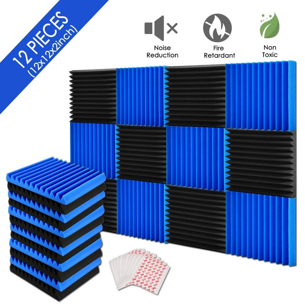 12-Pack: Sound Proof Padding Acoustic Foam Panels