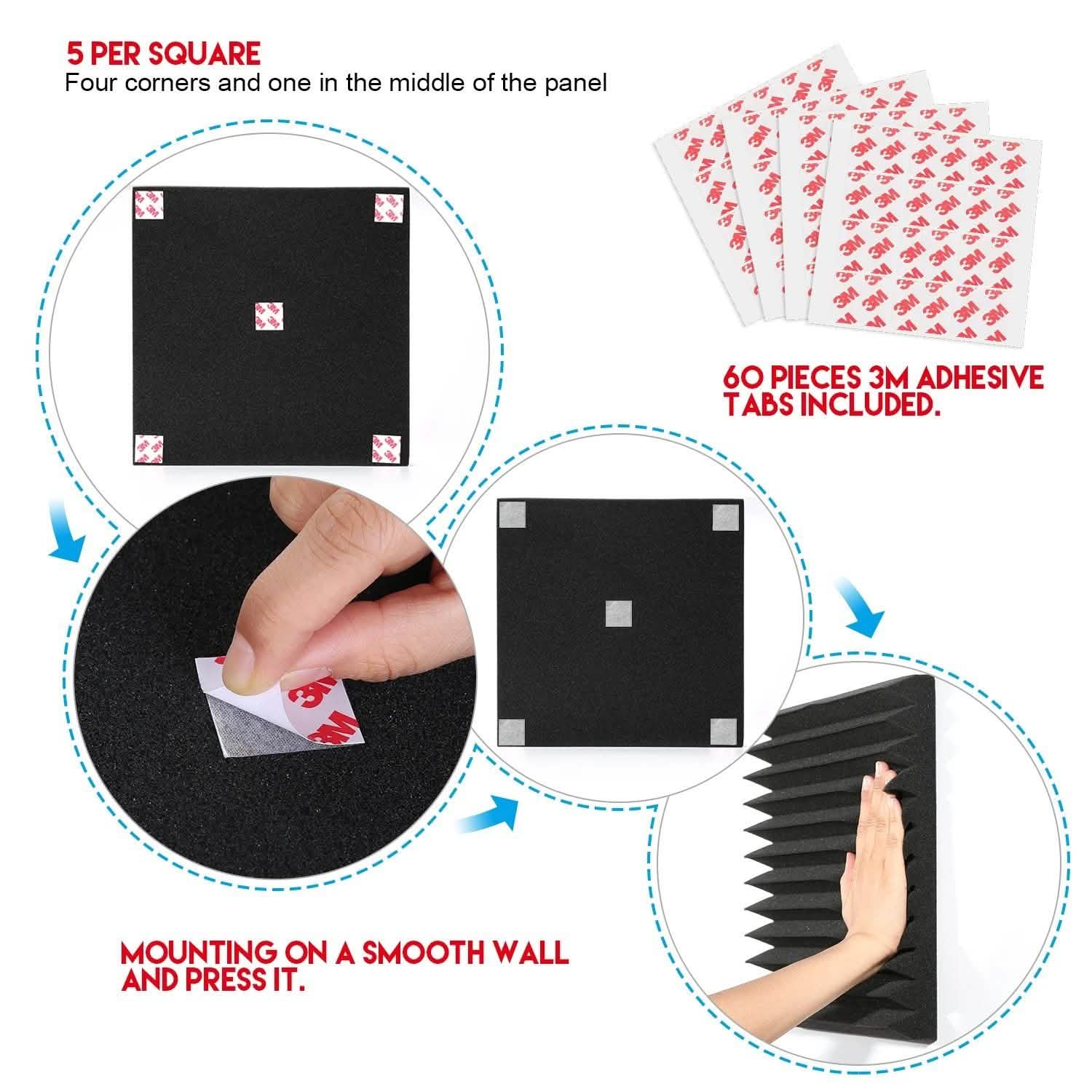 12-Pack: Sound Proof Padding Soundproof Foams