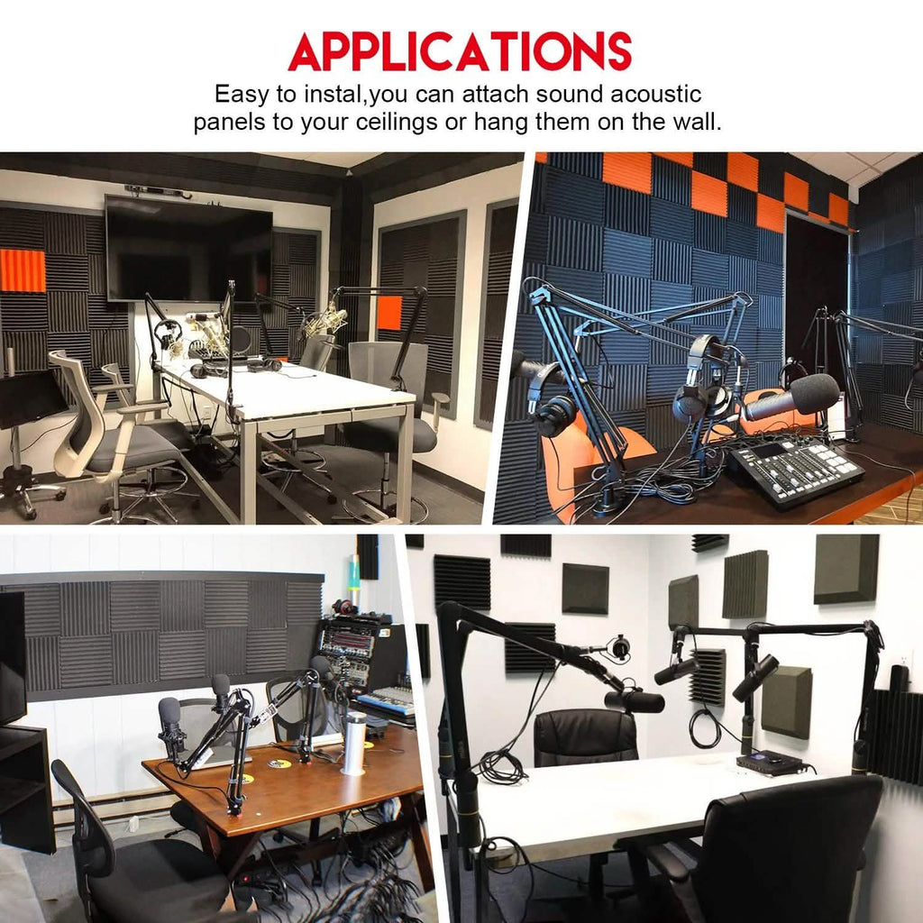 12-Pack: Sound Proof Padding Soundproof Foams