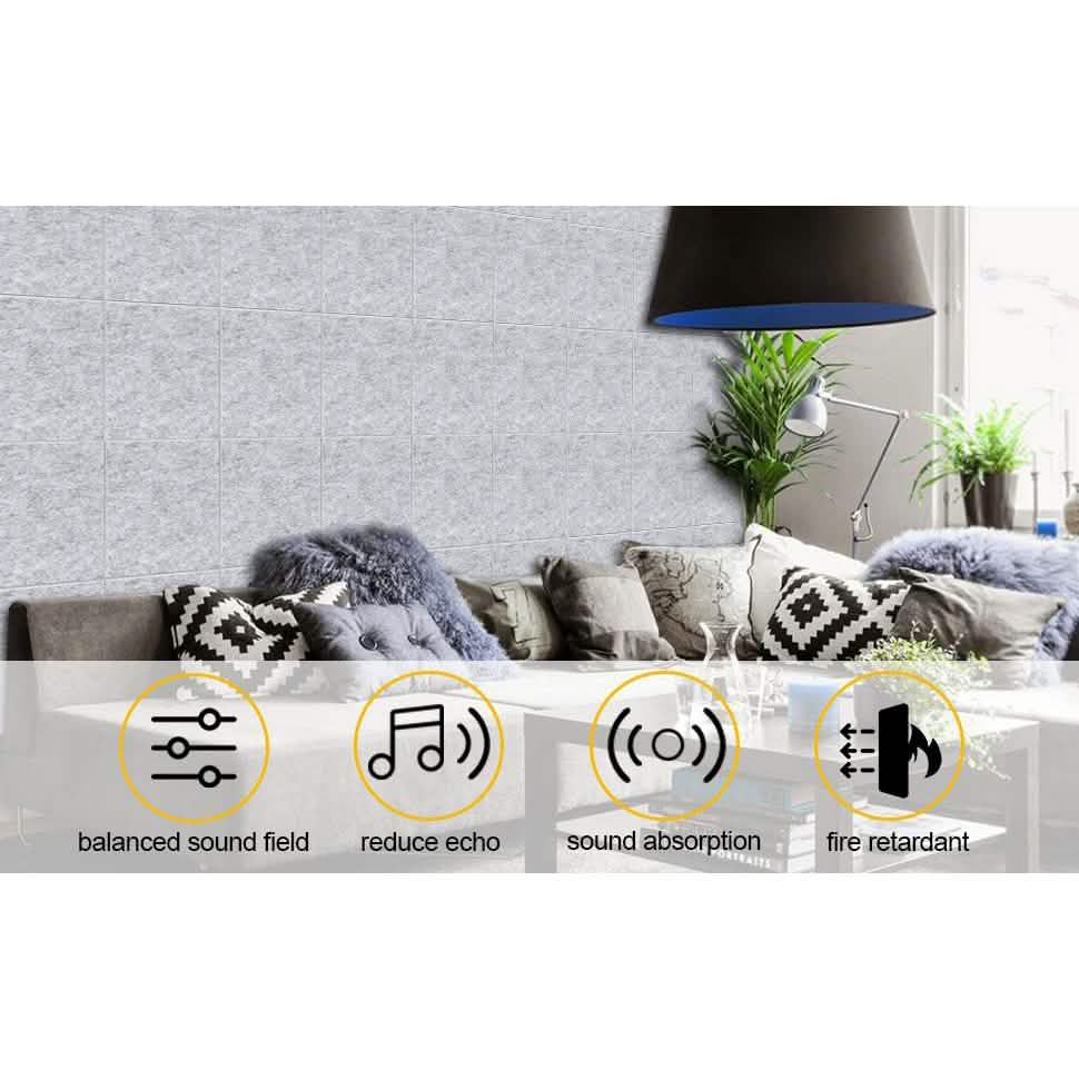 12-Packs: AGPtEK Acoustic Absorption Noise Cancellation Panels