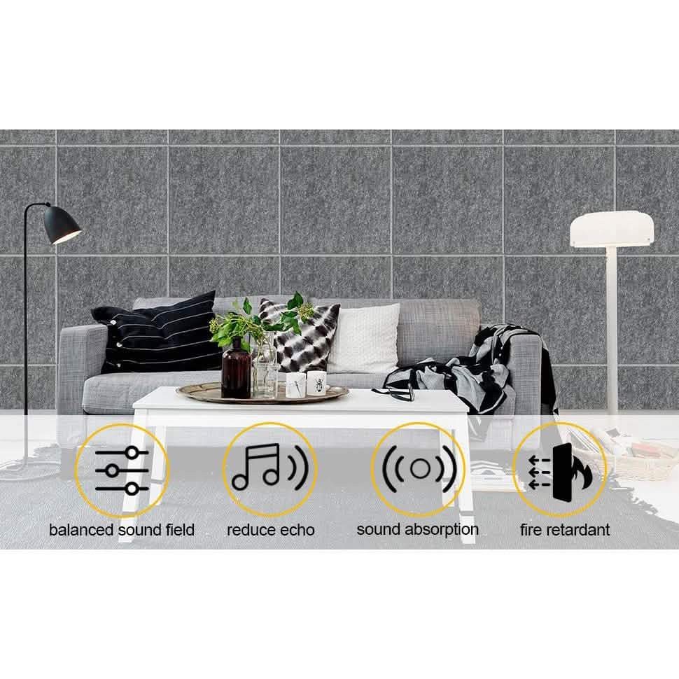 12-Packs: AGPtEK Acoustic Absorption Noise Cancellation Panels