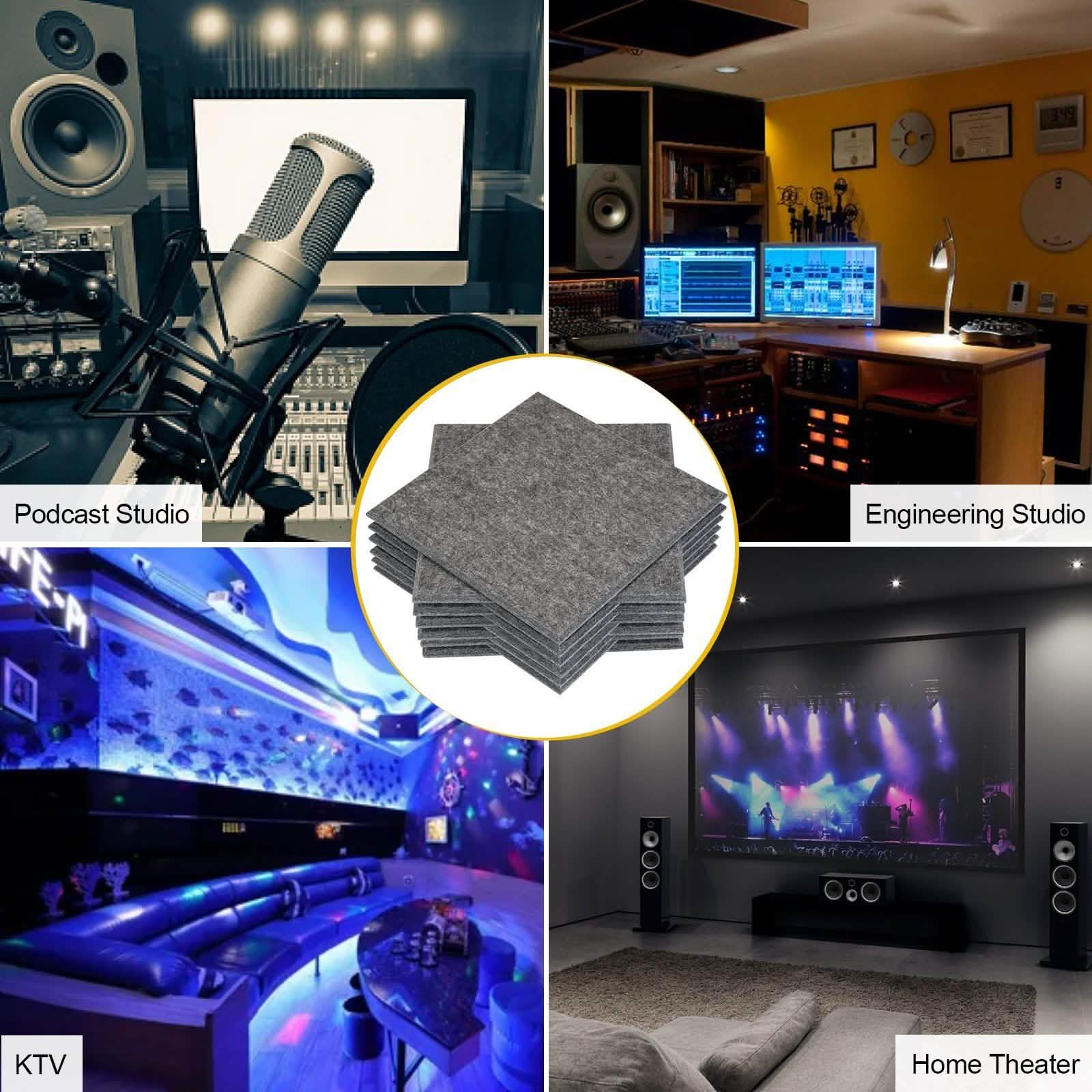 12-Packs: AGPtEK Acoustic Absorption Noise Cancellation Panels