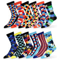 12-Pair: Robert Shweitzer Colorful Dress Socks for Men