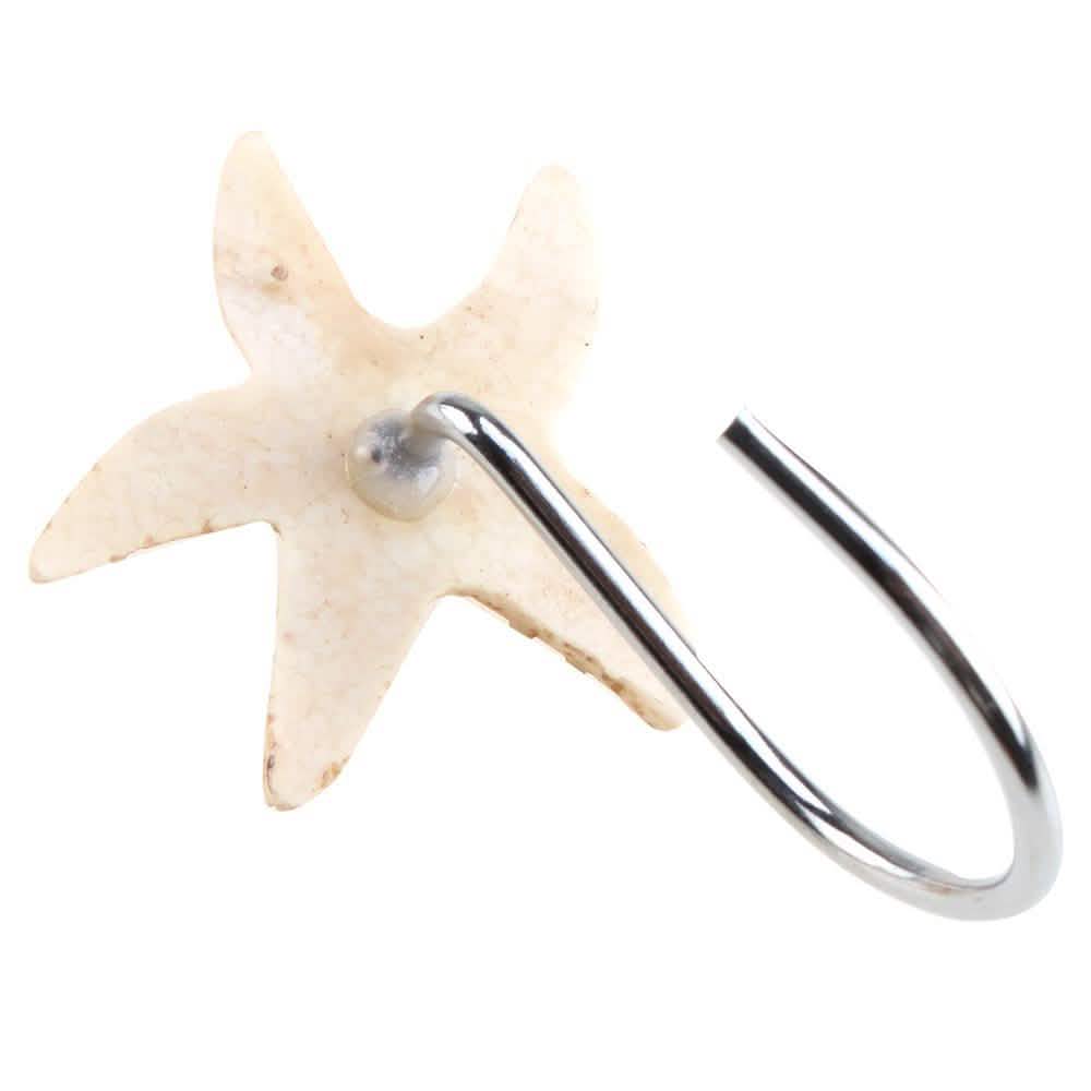 12-Piece: AGPTEK Decorative Seashell Shower Curtain Hooks