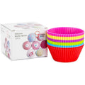 12-Piece: Chef's Star Silicone Baking Cups, Muffin Liners