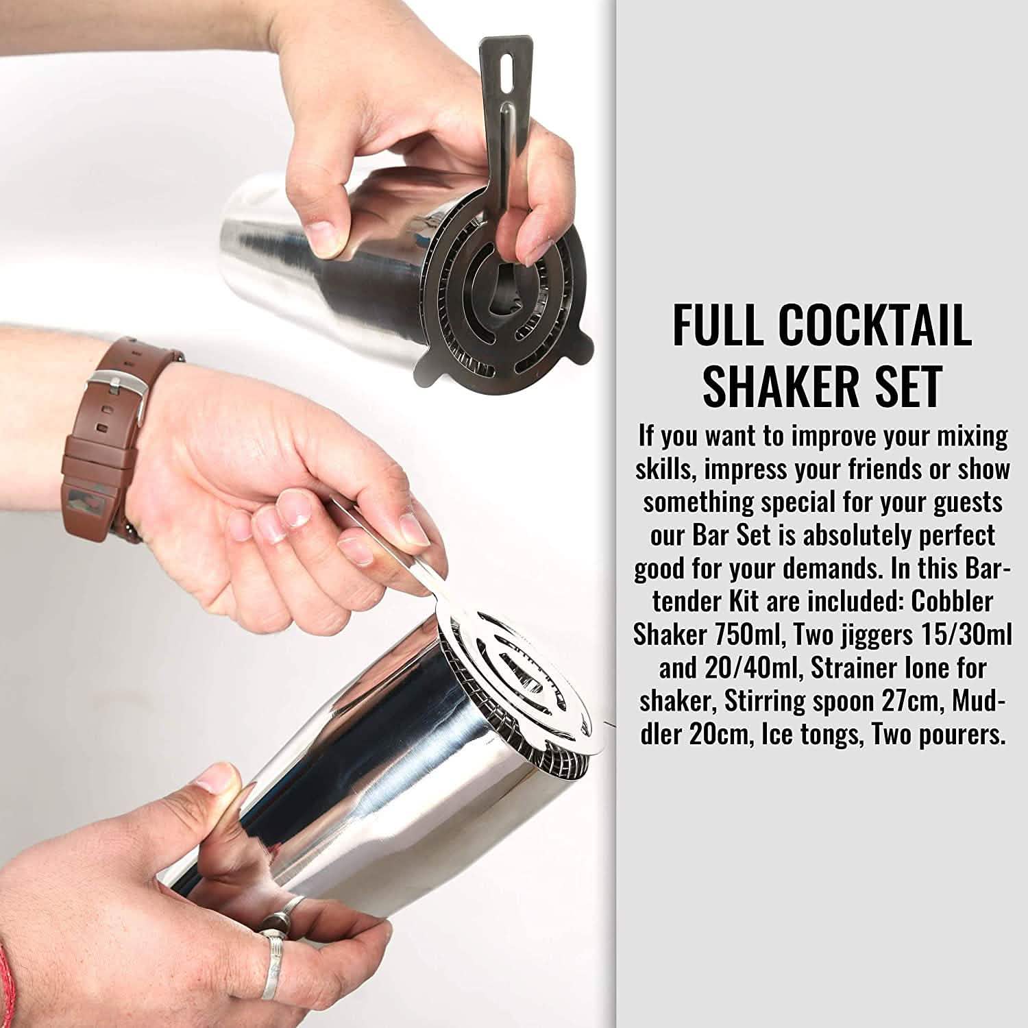 12-Piece: Cocktail Shaker Set