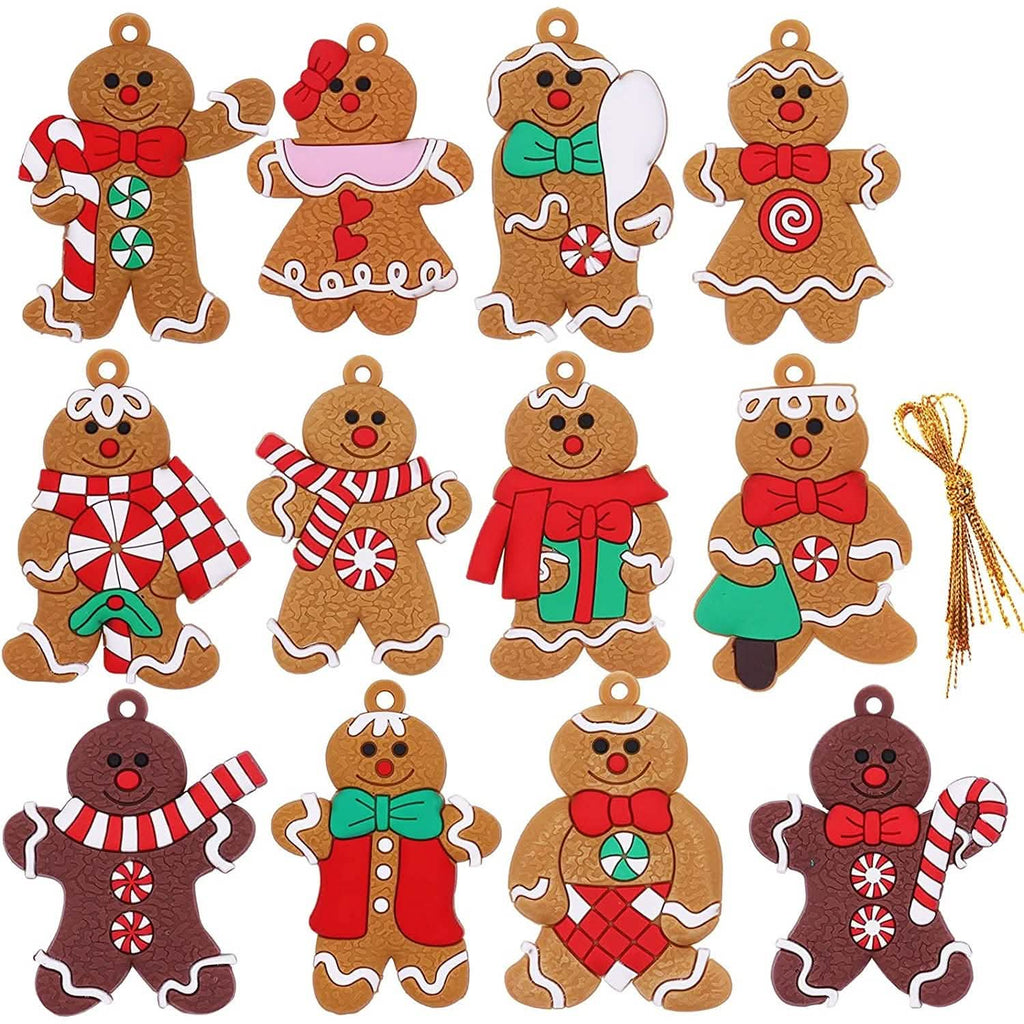 12-Piece: Gingerbread Man Ornaments