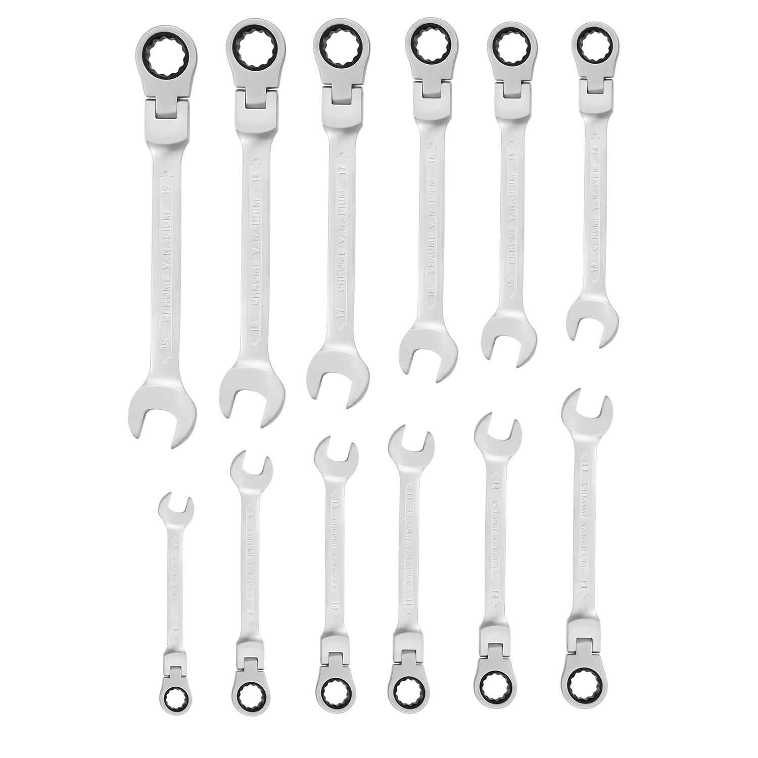 12-Piece Set: 8-19mm Metric Combination Wrench