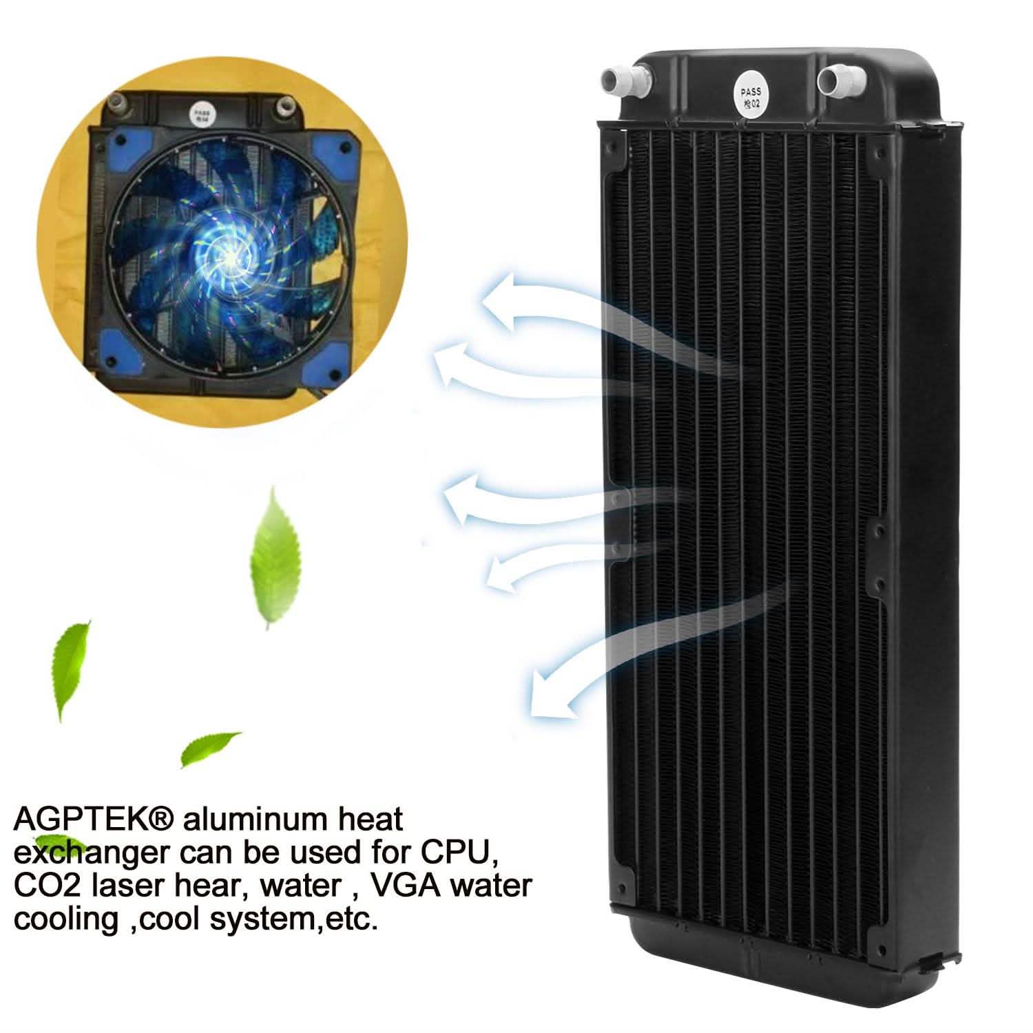 12 Pipe Aluminum CPU CO2 Laser Water Cool System Computer R240
