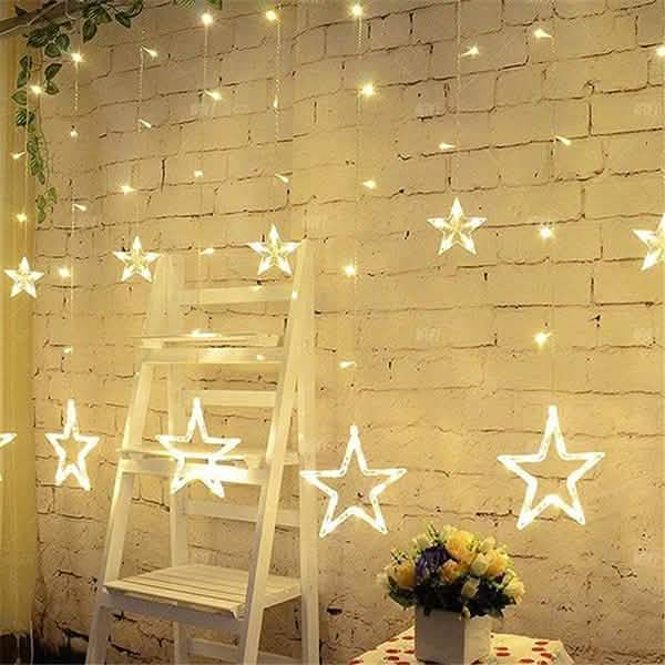 12 Stars 138 LED Curtain String Lights