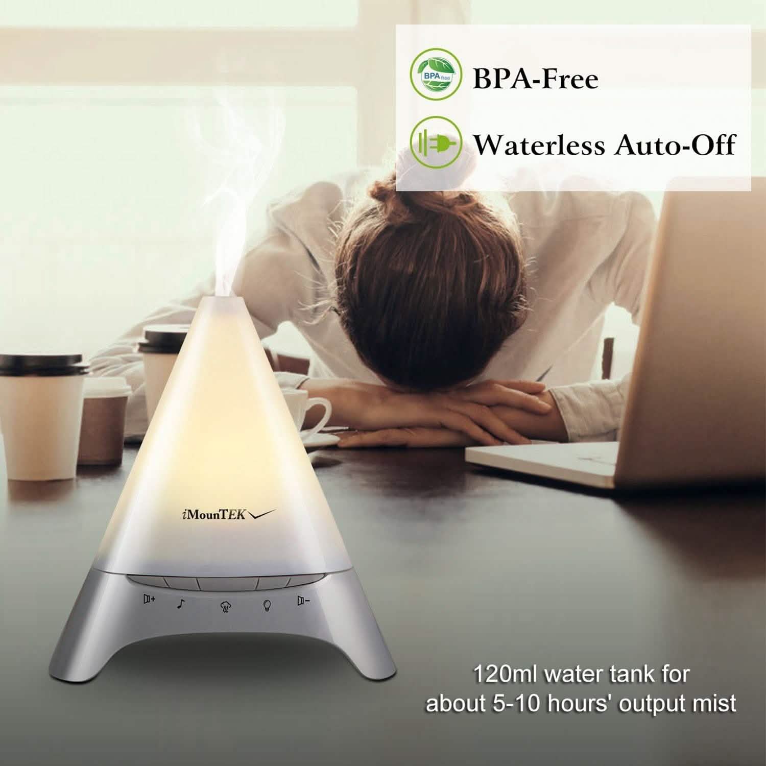 120ml Cool Mist Humidifier Ultrasonic Aroma Essential Oil Diffuser