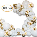 120pc White Gold Confetti Metallic Balloon Arch Kit For Wedding Birthday Party Decorations Baby Shower Party Balloons Garland Arch Kit for Bridal Shower Baby Shower Party Decoration