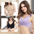 3-Pack: Floral Lace-Paneled Modesty Bras